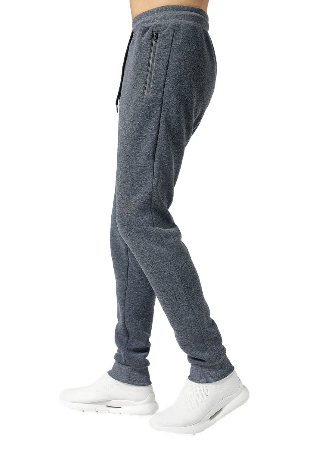 Men Drawstring Zipper Pockets Sweatpants