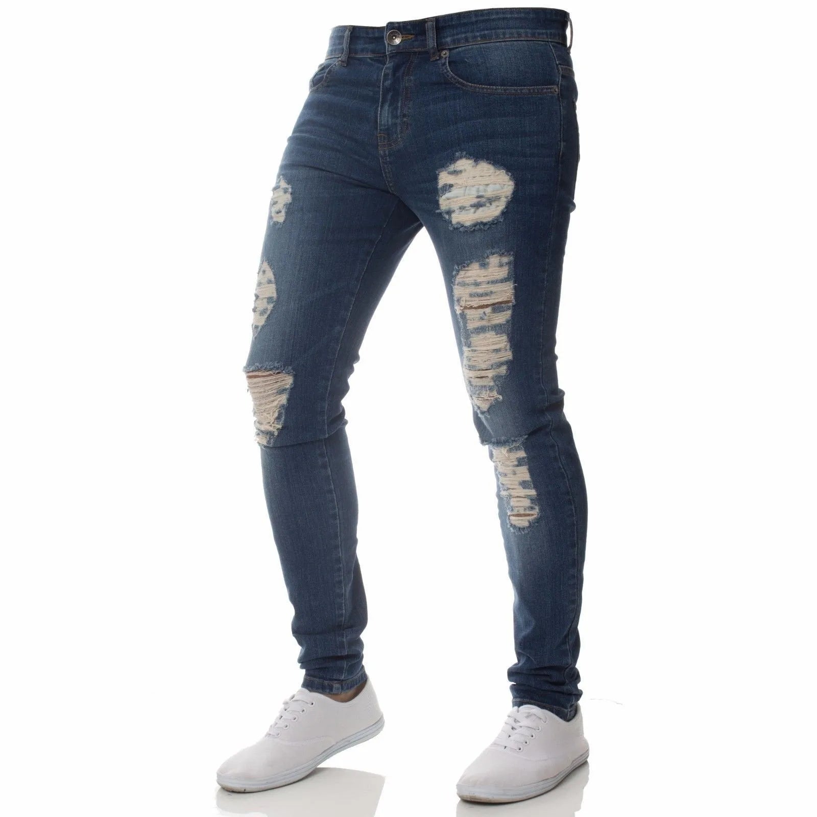 Mens Slim Hombre Denim Jeans